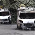 Cospito, furgoncini in fiamme in sede Telecom Roma