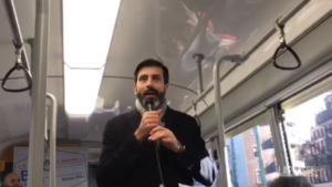Milano, la presentazione in tram dell’Ad di Fiera