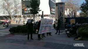 Cospito, proteste anche a Madrid