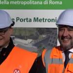 Roma, Gualtieri e Salvini visitano cantiere Metro C