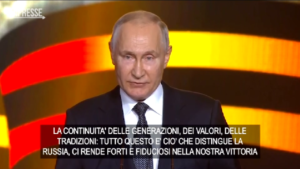 Ucraina, Putin: “Siamo forti e fiduciosi nella vittoria”