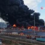 Terremoto Turchia, in fiamme il porto di Iskenderun