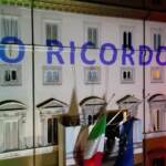 Foibe, Chigi illuminato con Tricolore e scritta ‘Io Ricordo’