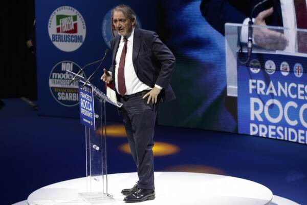 Evento elettorale del centrodestra a sostegno del candidato alla presidenza della regione Lazio Francesco Rocca