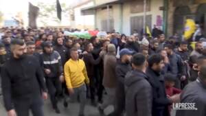 Cisgiordania, funerale di 17enne palestinese ucciso