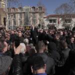Albanian opposition disrupts parliament, supporters rally