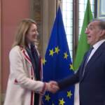 Ue, La Russa riceve Metsola