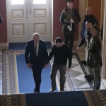 Biden nel palazzo presidenziale di Kiev con Zelensky