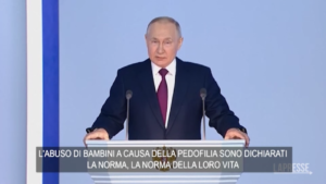 Ucraina, Putin: “In Occidente abusi e pedofilia sono la norma”