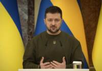 Kiev - Il primo ministro svedese Ulf Kristersson incontra il presidente ucraino Volodymyr Zelensky