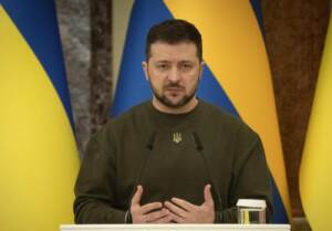 Kiev - Il primo ministro svedese Ulf Kristersson incontra il presidente ucraino Volodymyr Zelensky