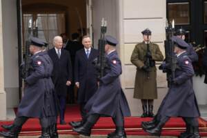 Joe Biden a Varsavia incontra il presidente polacco Andrzej Duda