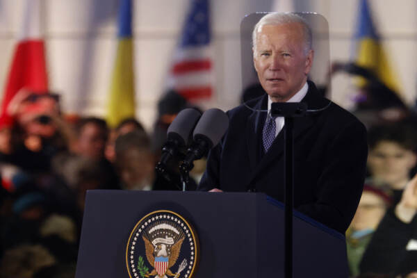 Varsavia - Il Presidente Joe Biden tiene un discorso al Castello Reale - discorso su guerra in Ucraina