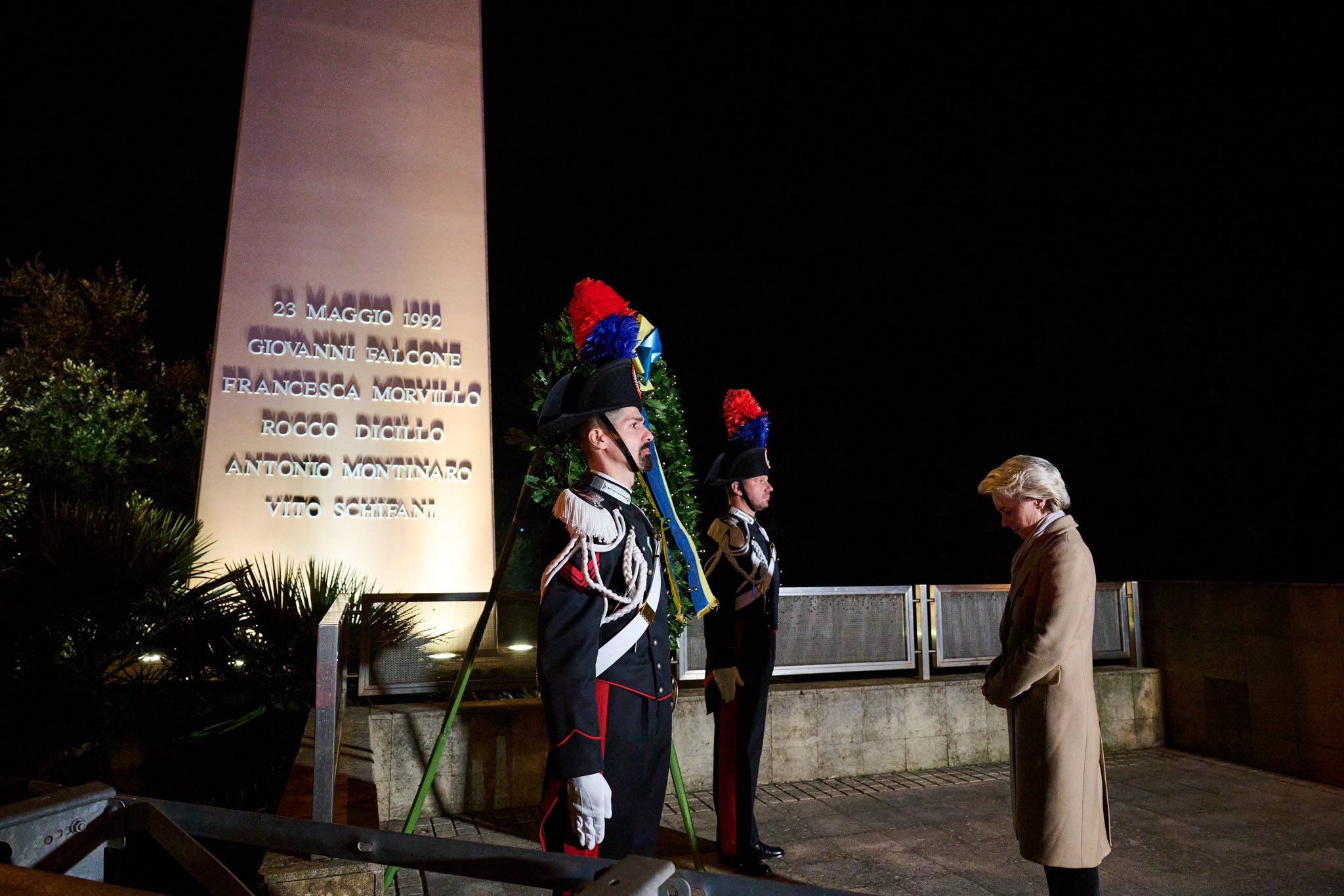 Ue, von der Leyen a Capaci