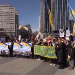 Ucraina, manifestazione di solidarietà a Madrid