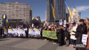 Ucraina, manifestazione di solidarietà a Madrid