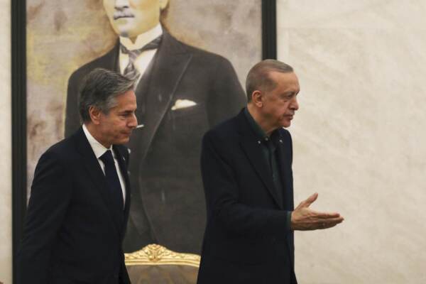 Antony Blinken incontra Recep Tayyip Erdogan ad Ankara