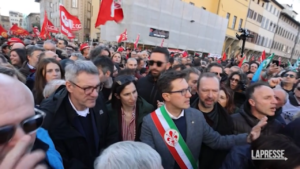 Firenze, Schlein con Landini al corteo antifascista