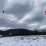 Arezzo, addestramento vigili del fuoco in elicottero