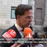 Migranti, Rutte: “Con Meloni non d’accordo su tutto”
