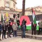 Palestinesi a Roma protestano contro la visita di Netanyahu