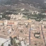 Perugia, ricognizione aerea sulle zone del sisma