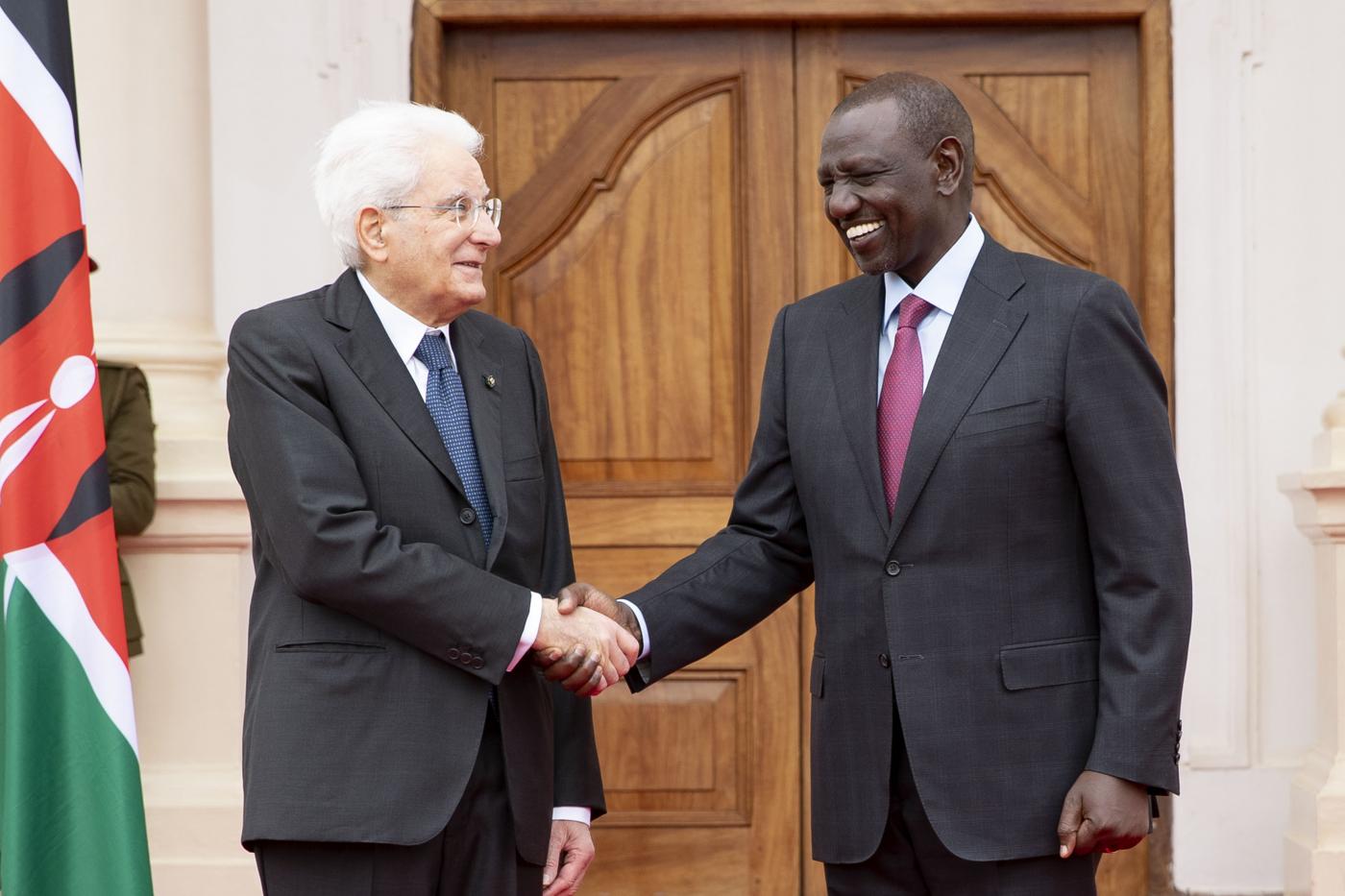 Mattarella in Kenya, il capo dello Stato incontra il presidente Ruto