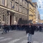 Napoli-Eintracht, tifosi tedeschi in corteo: cori contro gli Azzurri
