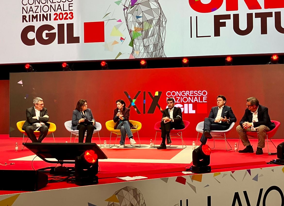 Cgil, a congresso Rimini Landini e Schlein Cgil, a congresso Rimini Landini e Schlein