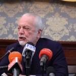 Napoli-Eintracht, De Laurentiis: “Allo stadio no cocaina o armi”