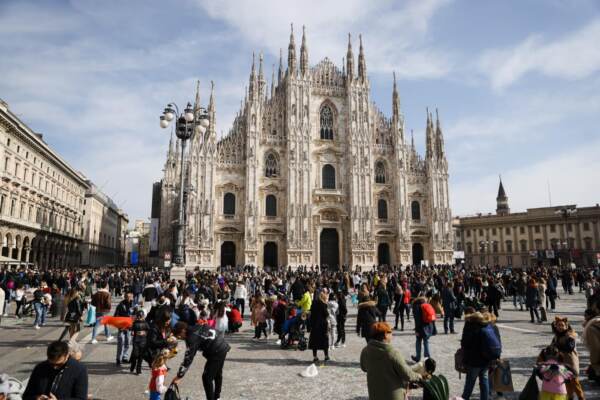 I festeggiamenti del carnevale ambrosiano in Piazza Duomo a Milano
