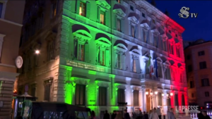 Costituzione, Palazzo Madama diventa tricolore per l’Unità d’Italia