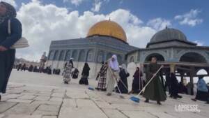 Israele, a Gerusalemme preparativi per il Ramadan a Moschea di Al-Aqsa