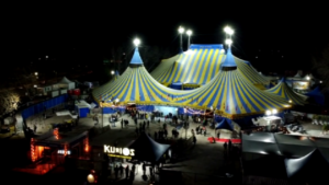 Cirque du Soleil a Roma, il drone in volo sul tendone