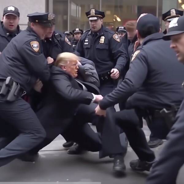 Foto arresto Trump, ma sono fake