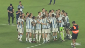 Argentina, la Nazionale torna in campo e festeggia ancora il Mondiale