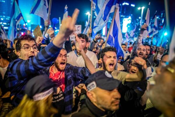 Manifestazioni e proteste contro la riforma della giustizia in Israele