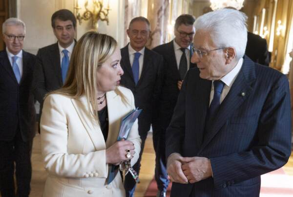 Il Presidente della Repubblica Sergio Mattarella incontra Giorgia Meloni in vista del Consiglio Europeo