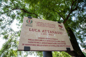Milano, cerimonia di scoprimento targa dedicata a Luca Attanasio
