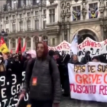 Parigi, manifestanti davanti all’Hotel de Ville contro riforma pensioni