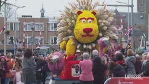 Olanda, la parata dei fiori incanta la folla a Noordwijk
