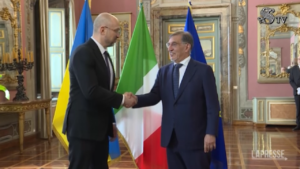 Ucraina, premier Kiev Shmyhal incontra La Russa e Fontana