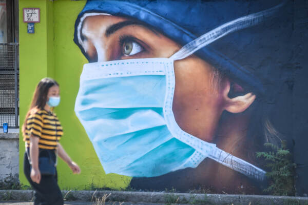 Murales per il personale dell’ Ospedale Sacco a Quarto Oggiaro