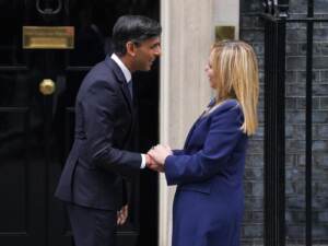 La presidente Giorgia Meloni a Londra