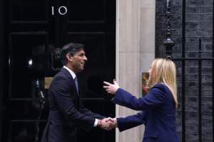 Sunak says UK, Italy ‘aligned’ as he meets far-right Meloni