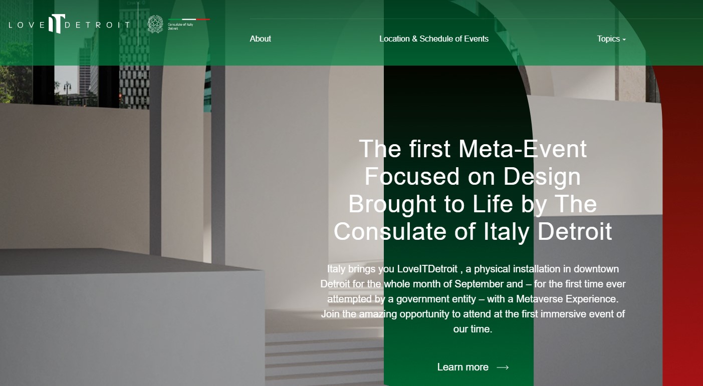 Italia-Usa: Consolato Detroit finalista ai Metaverse Architecture and Design Awards