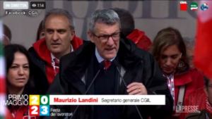 Primo maggio, Landini: “Oggi Repubblica fondata su sfruttamento lavoro”