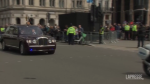 Re Carlo e Camilla a Westminster per un ricevimento pre incoronazione