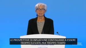 Bce, alzati i tassi dello 0,25%, Lagarde: “Prospettive di inflazione troppo elevate”