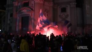 Napoli, tifosi in festa al Rione Sanità